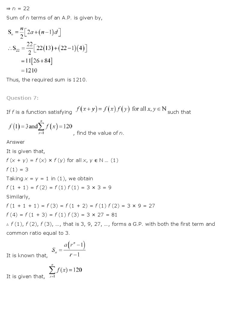 11th, Maths, Sequences & Series 57