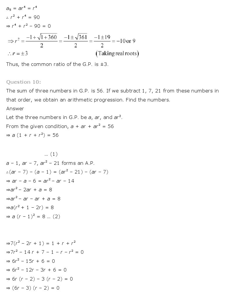 11th, Maths, Sequences & Series 59