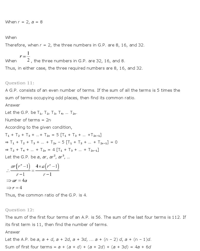11th, Maths, Sequences & Series 60