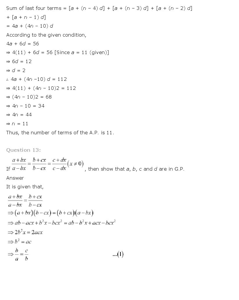 11th, Maths, Sequences & Series 61