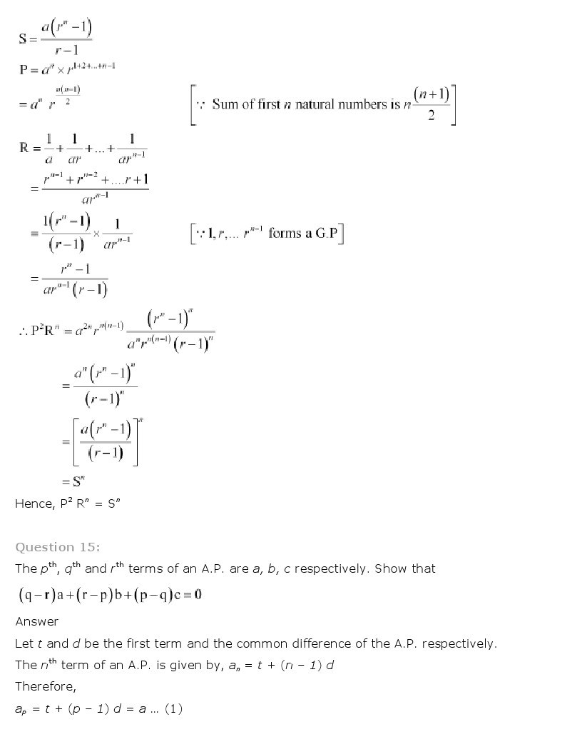 11th, Maths, Sequences & Series 63