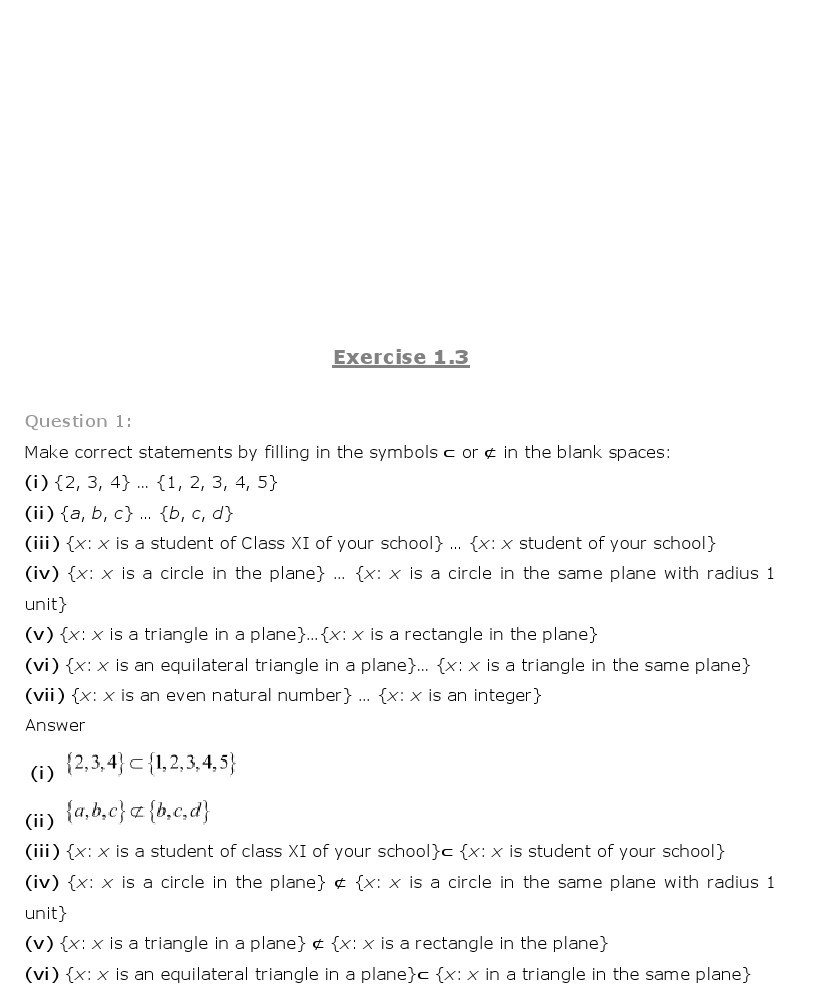 11th, Maths, Sets 11