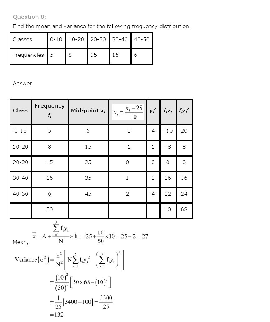 11th, Maths, Statistics 22