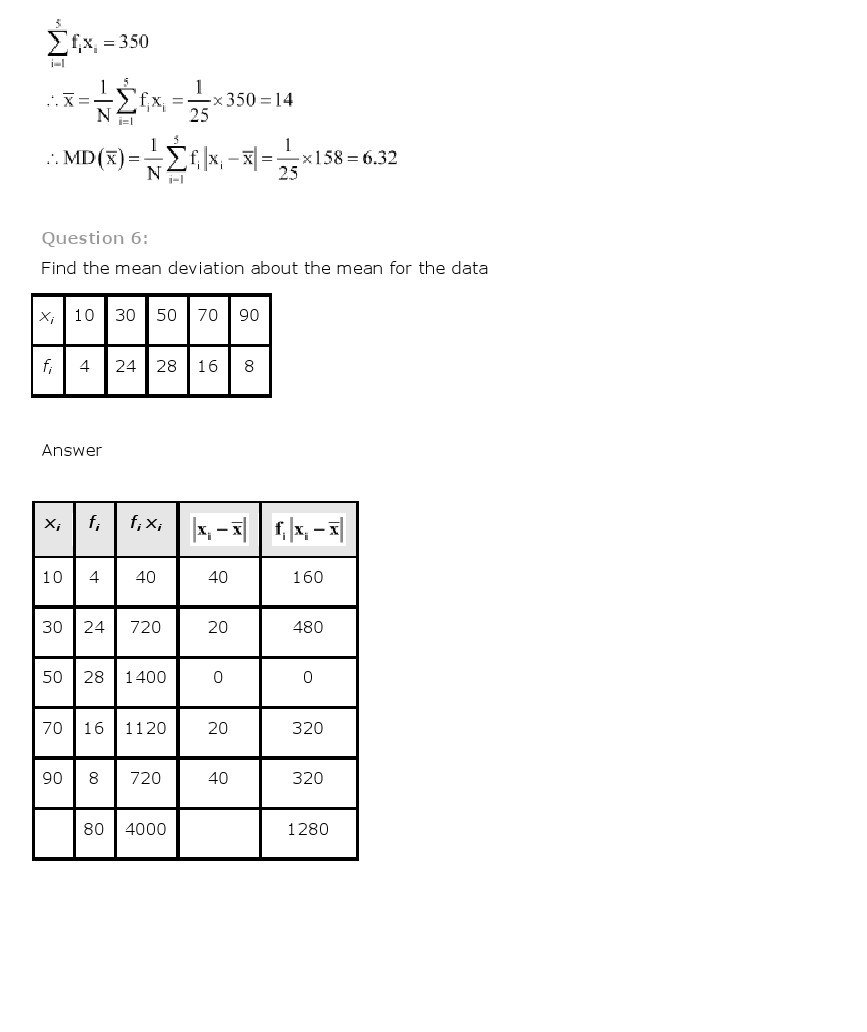 11th, Maths, Statistics 5