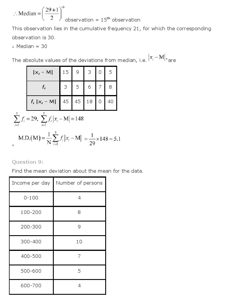 11th, Maths, Statistics 8