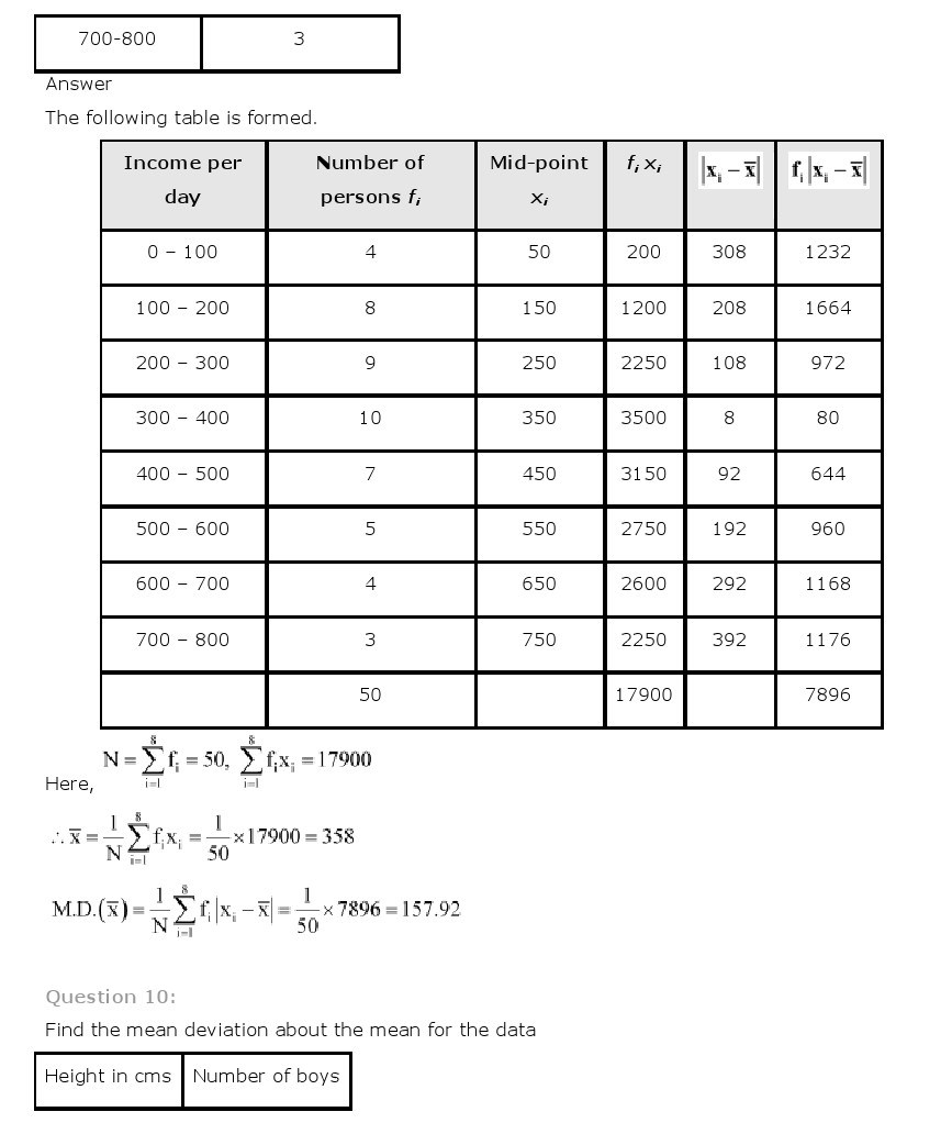 11th, Maths, Statistics 9