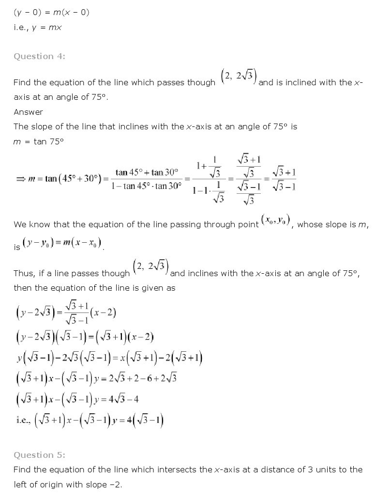 11th, Maths, Straight Lines 13