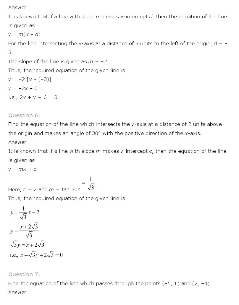 11th, Maths, Straight Lines 14