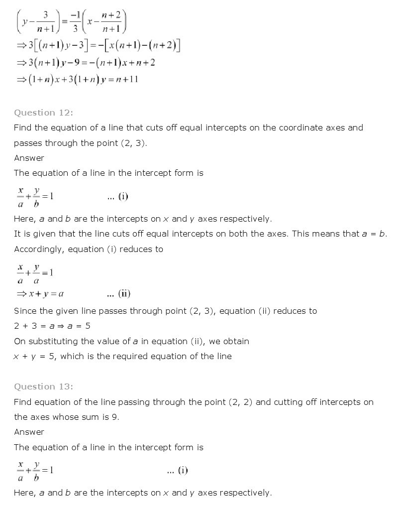 11th, Maths, Straight Lines 18