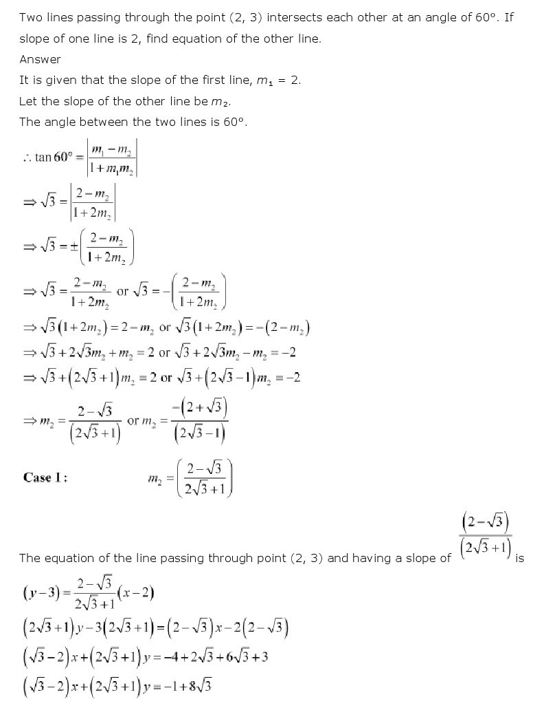 11th, Maths, Straight Lines 36