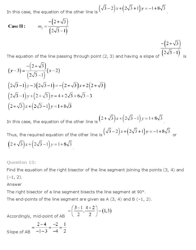 11th, Maths, Straight Lines 37