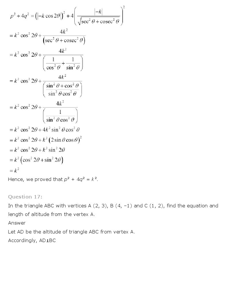 11th, Maths, Straight Lines 41