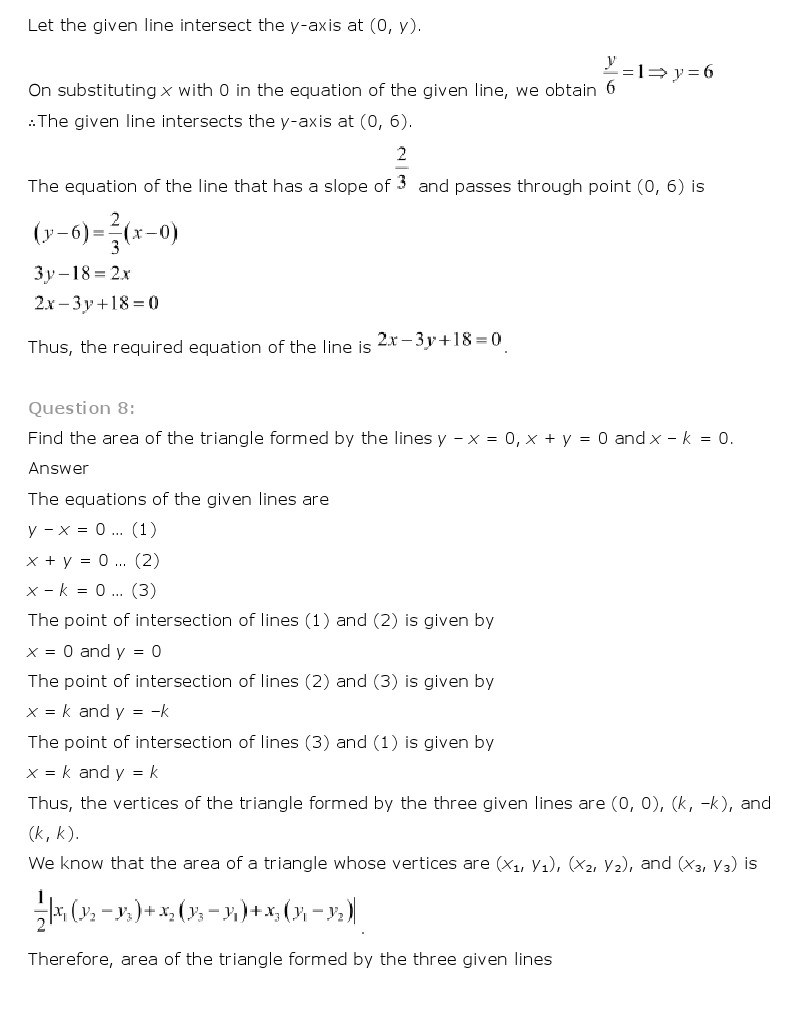 11th, Maths, Straight Lines 50