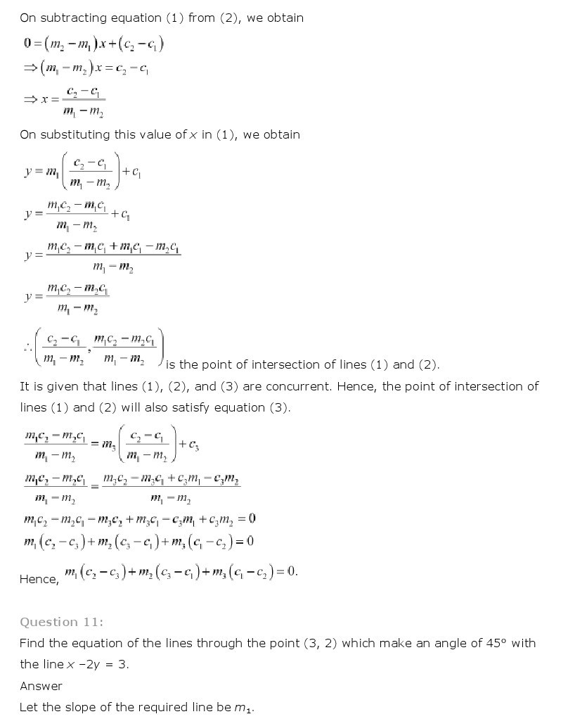 11th, Maths, Straight Lines 52