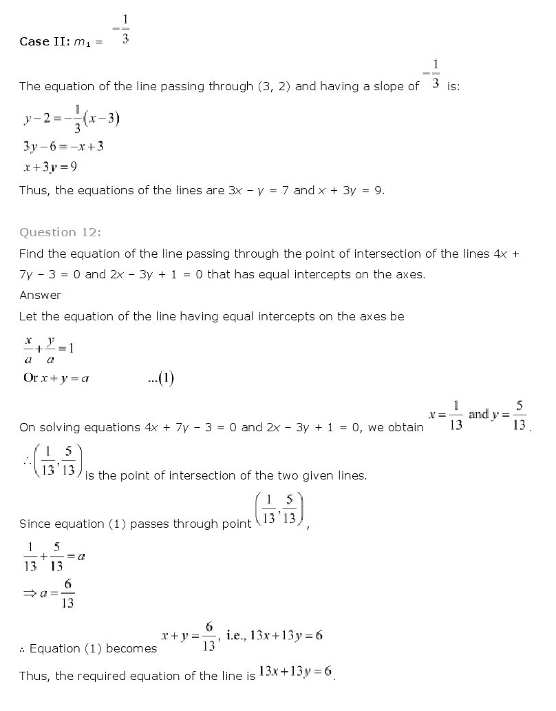 11th, Maths, Straight Lines 54