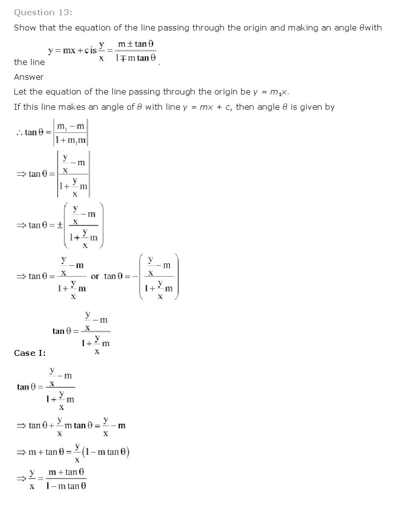 11th, Maths, Straight Lines 55