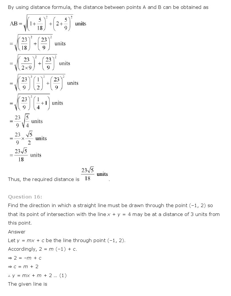 11th, Maths, Straight Lines 58