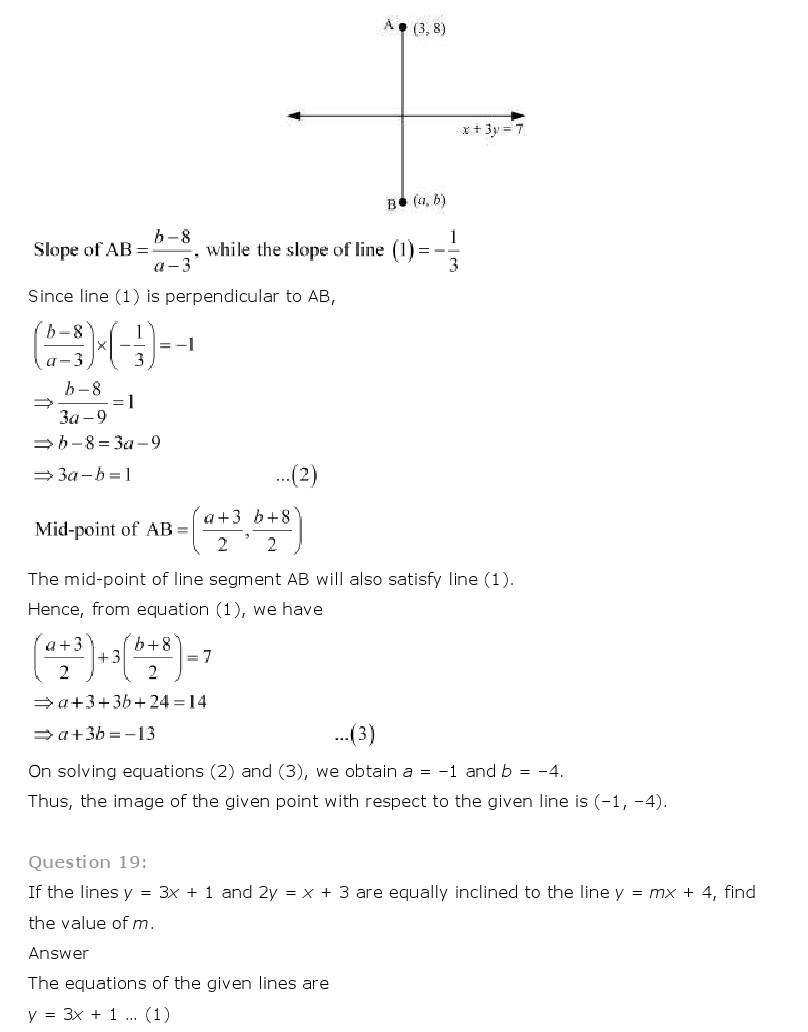 11th, Maths, Straight Lines 60