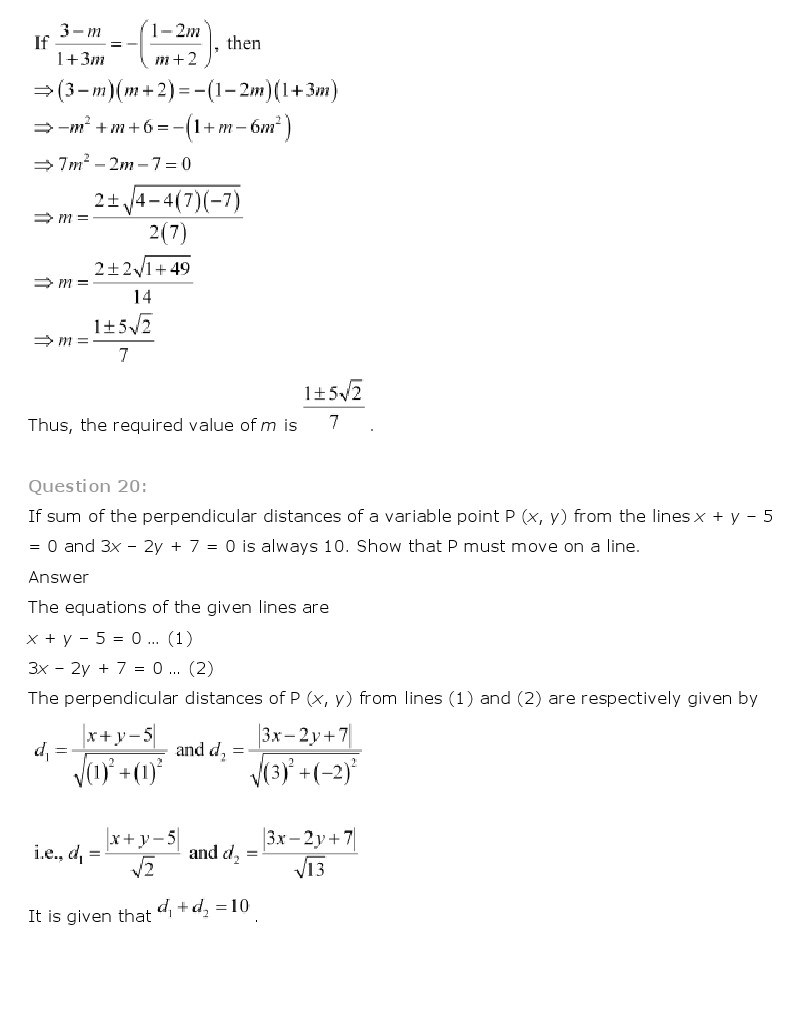 11th, Maths, Straight Lines 62