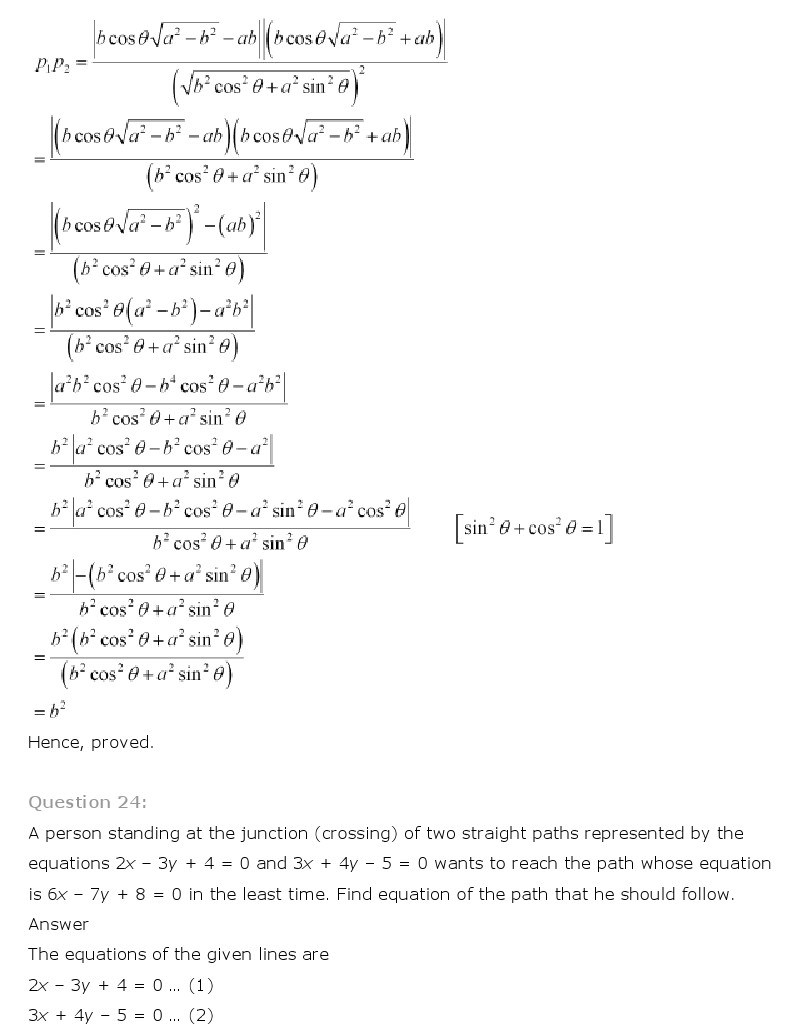 11th, Maths, Straight Lines 67