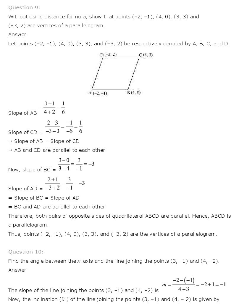 11th, Maths, Straight Lines 7