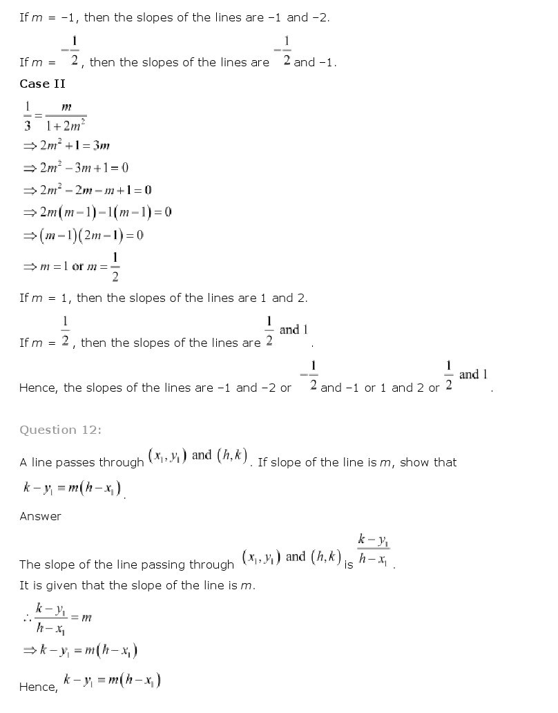 11th, Maths, Straight Lines 9