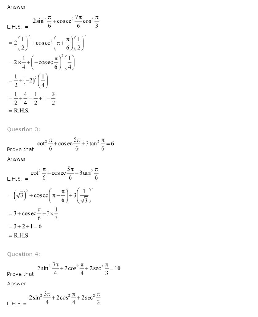11th, Maths, Trigonometric Functions 15