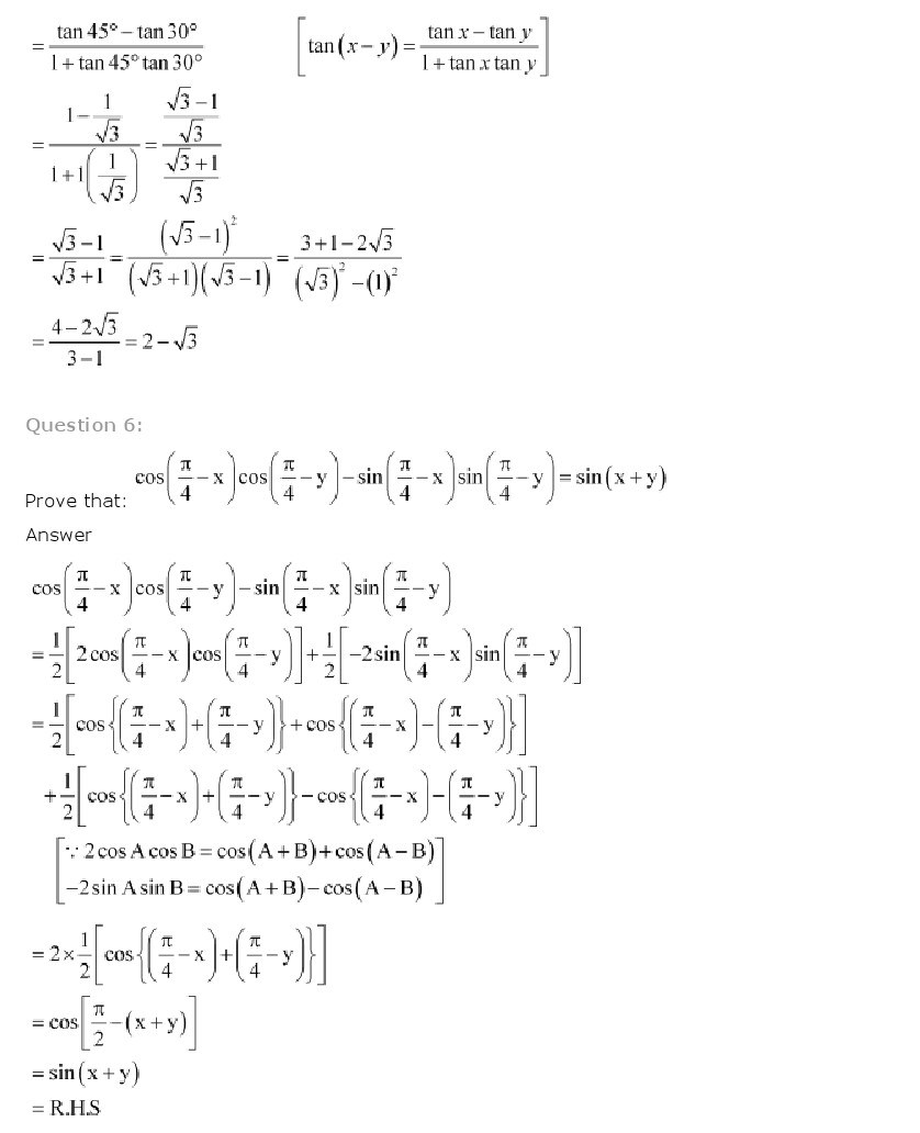 11th, Maths, Trigonometric Functions 17