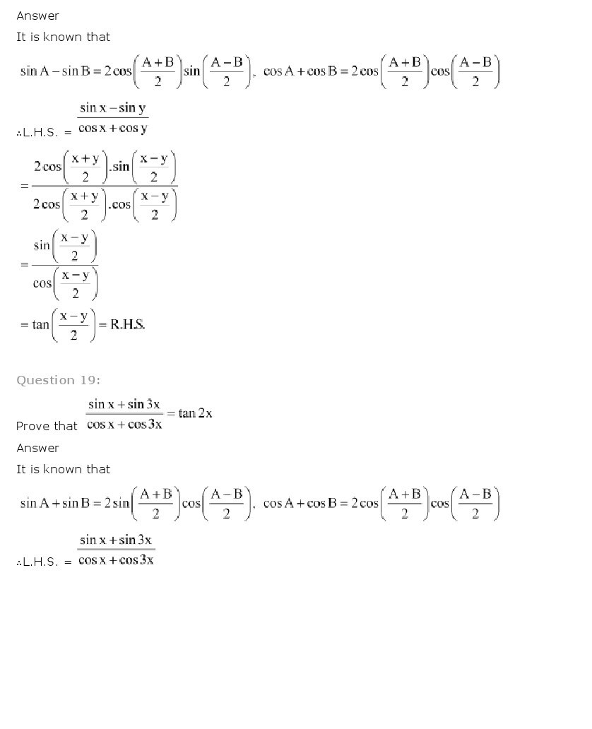 11th, Maths, Trigonometric Functions 24