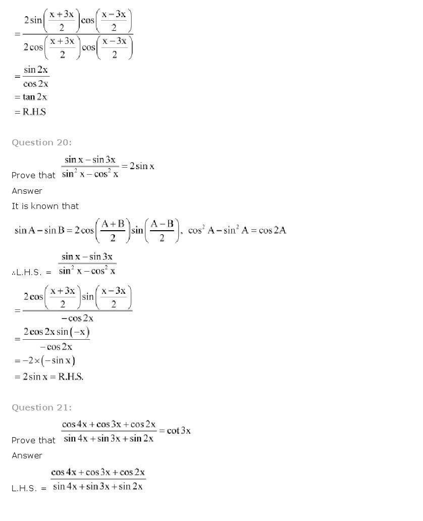 11th, Maths, Trigonometric Functions 25