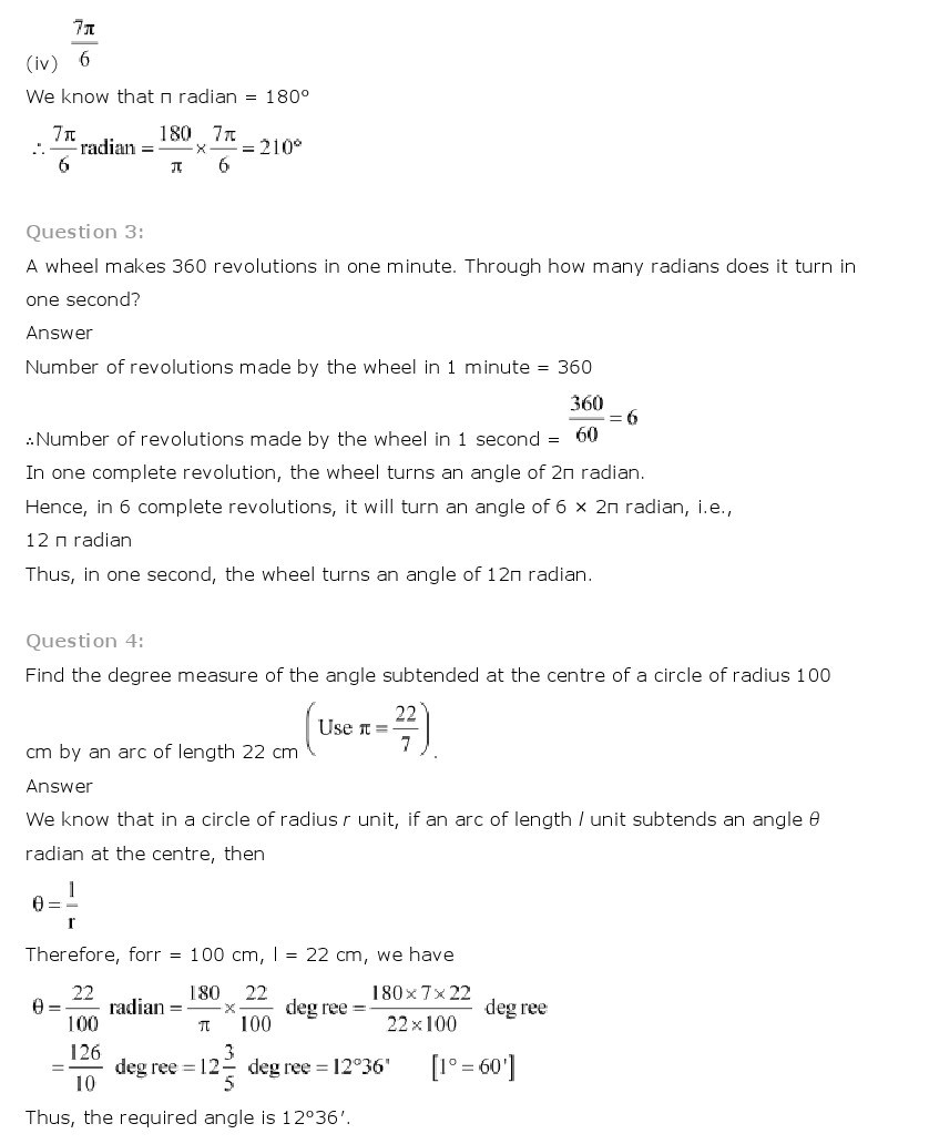 11th, Maths, Trigonometric Functions 3