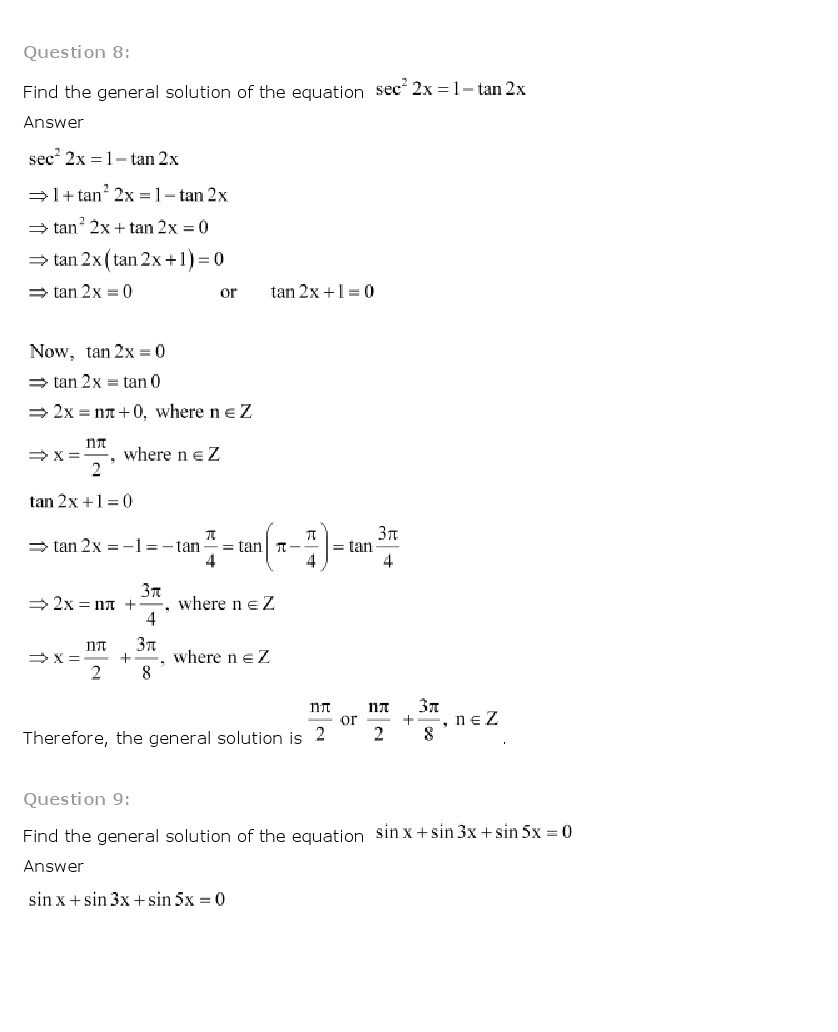 11th, Maths, Trigonometric Functions 33