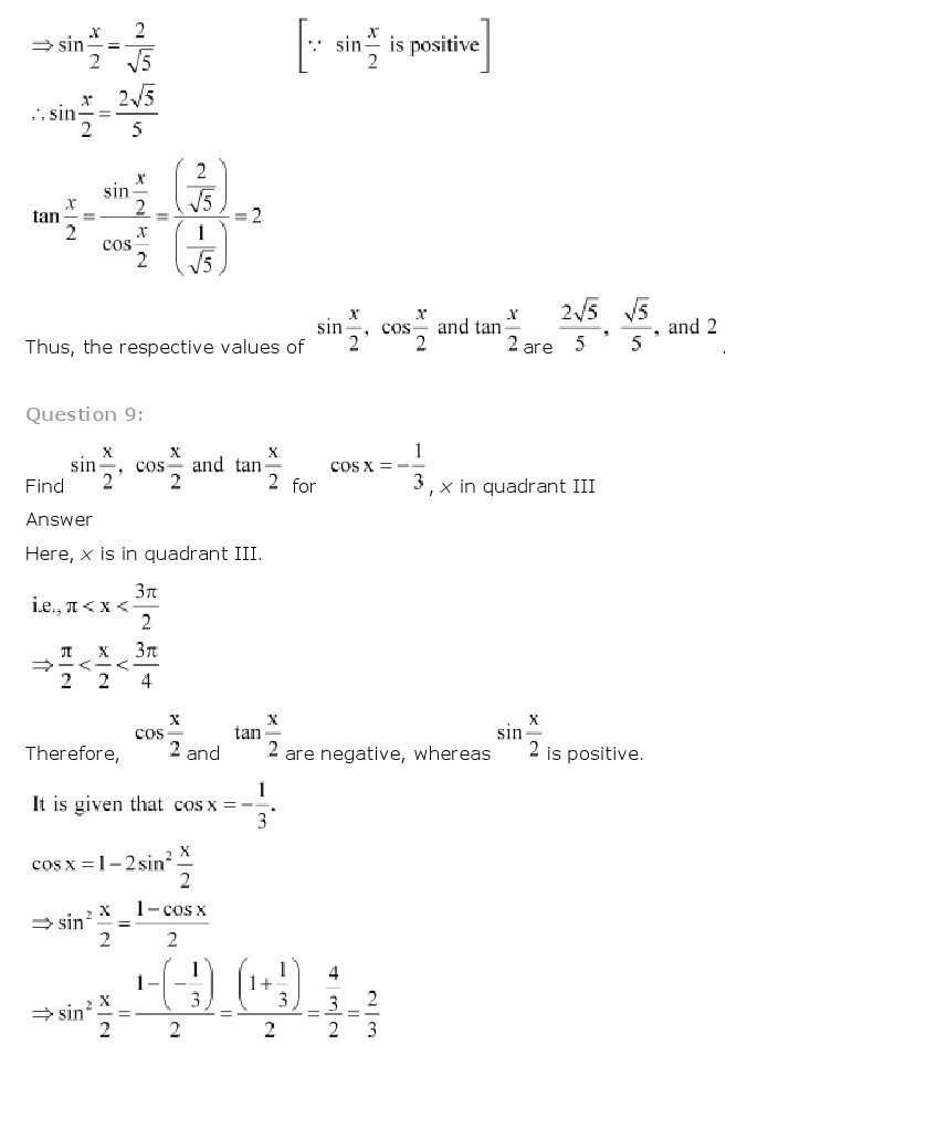 11th, Maths, Trigonometric Functions 41