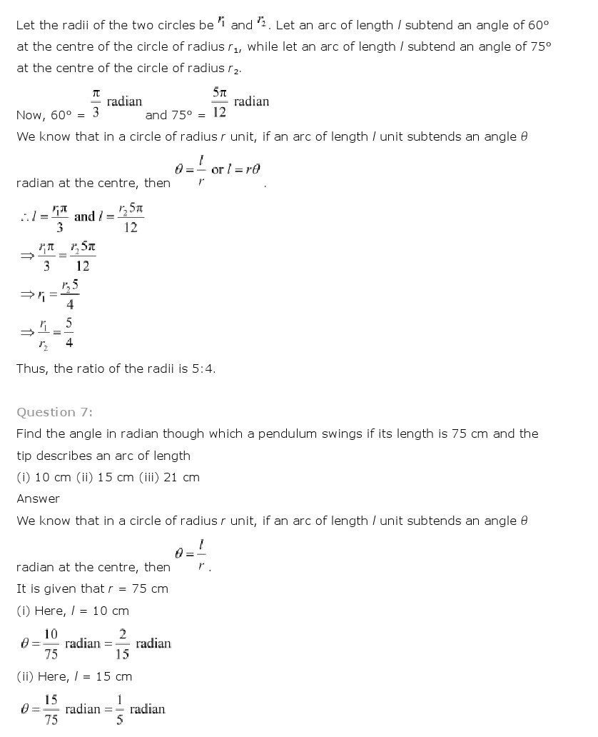 11th, Maths, Trigonometric Functions 5