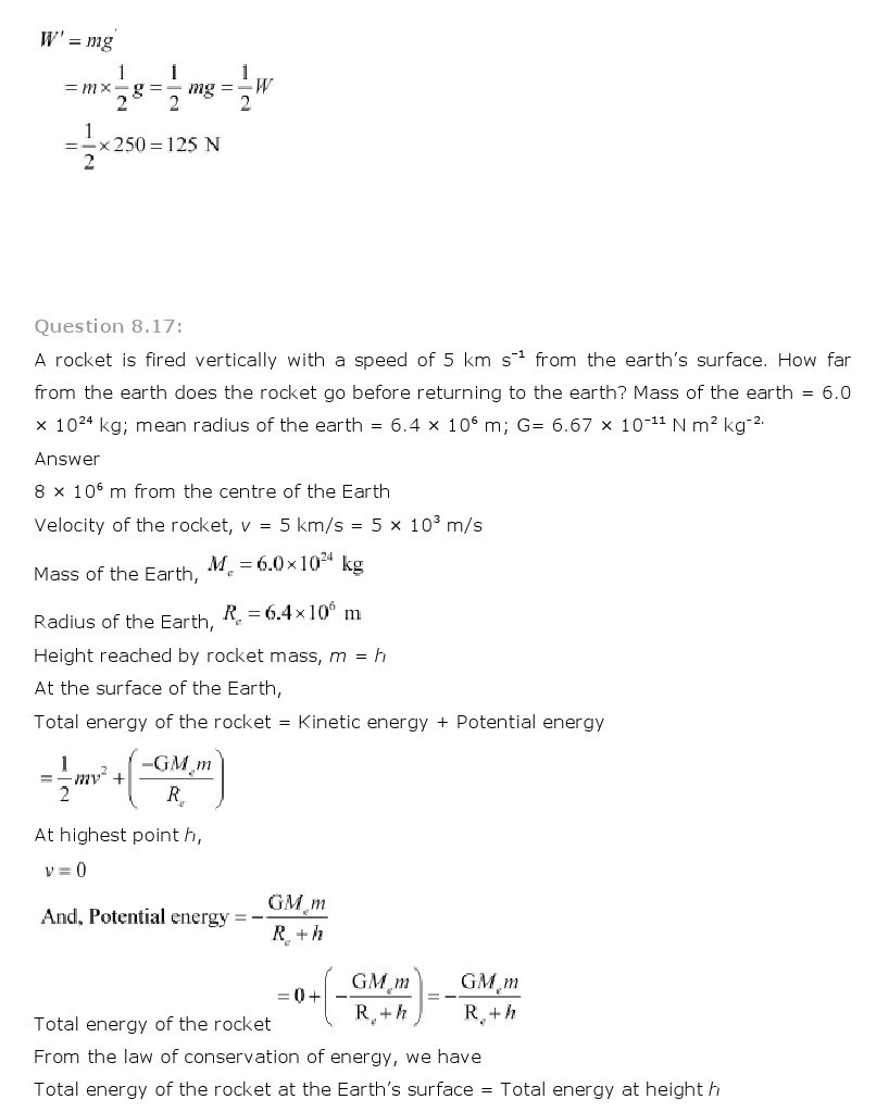 11th, Physics, Gravitation 14