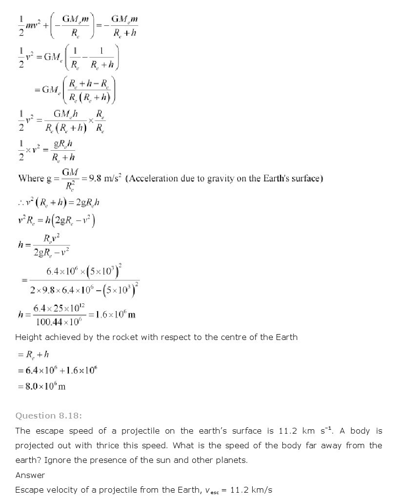 11th, Physics, Gravitation 15