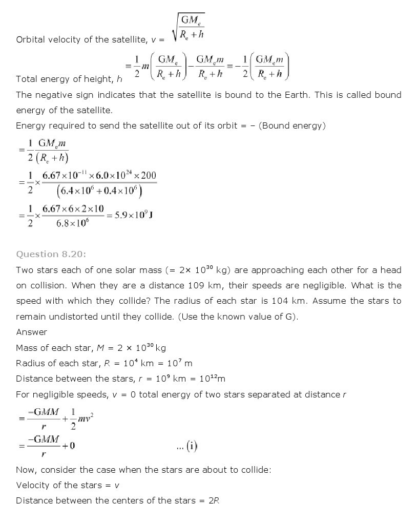 11th, Physics, Gravitation 17