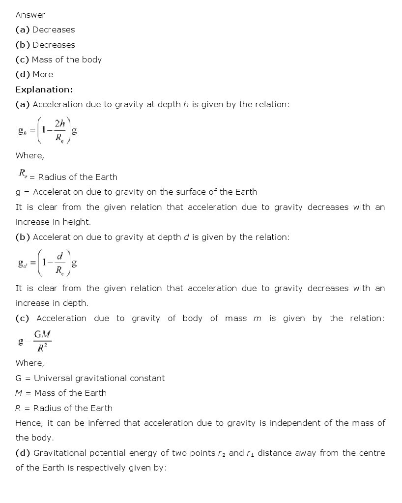 11th, Physics, Gravitation 2