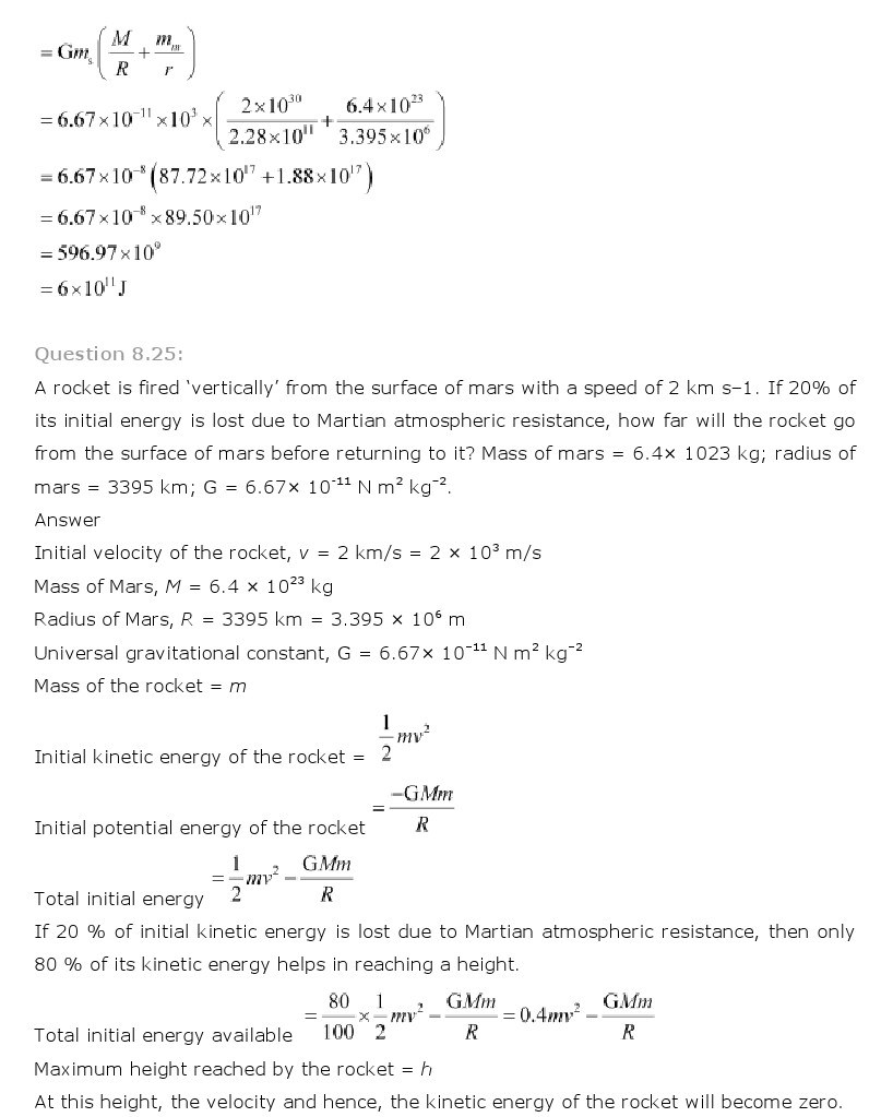 11th, Physics, Gravitation 22