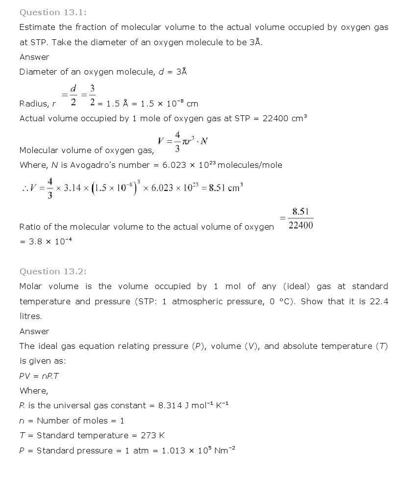 11th, Physics, Kinetic Theory 1