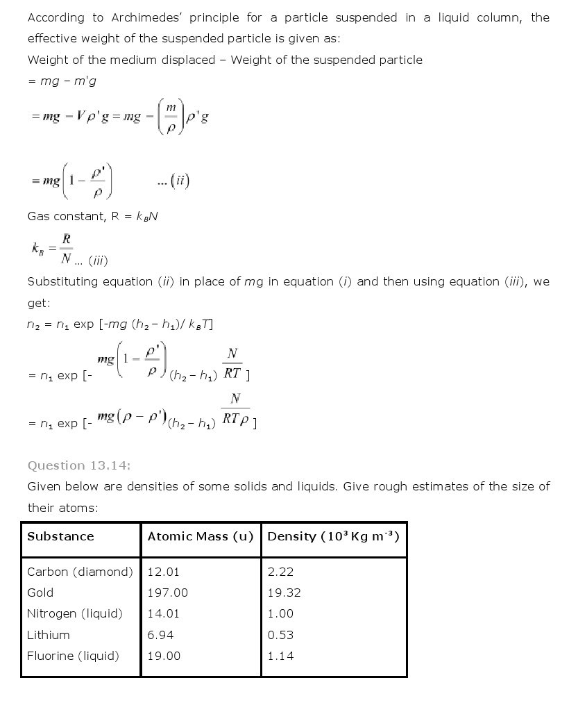 11th, Physics, Kinetic Theory 14