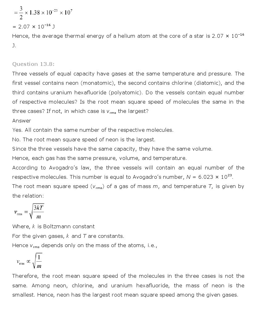 11th, Physics, Kinetic Theory 8