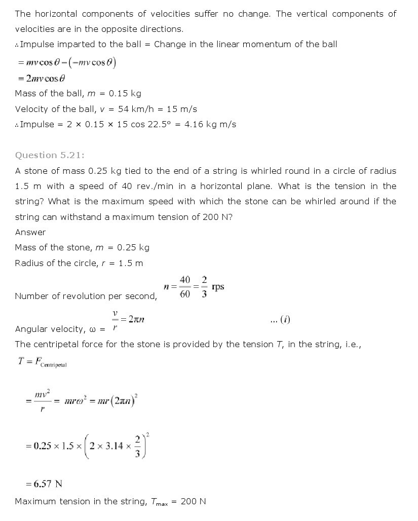 11th, Physics, Laws of motion 19