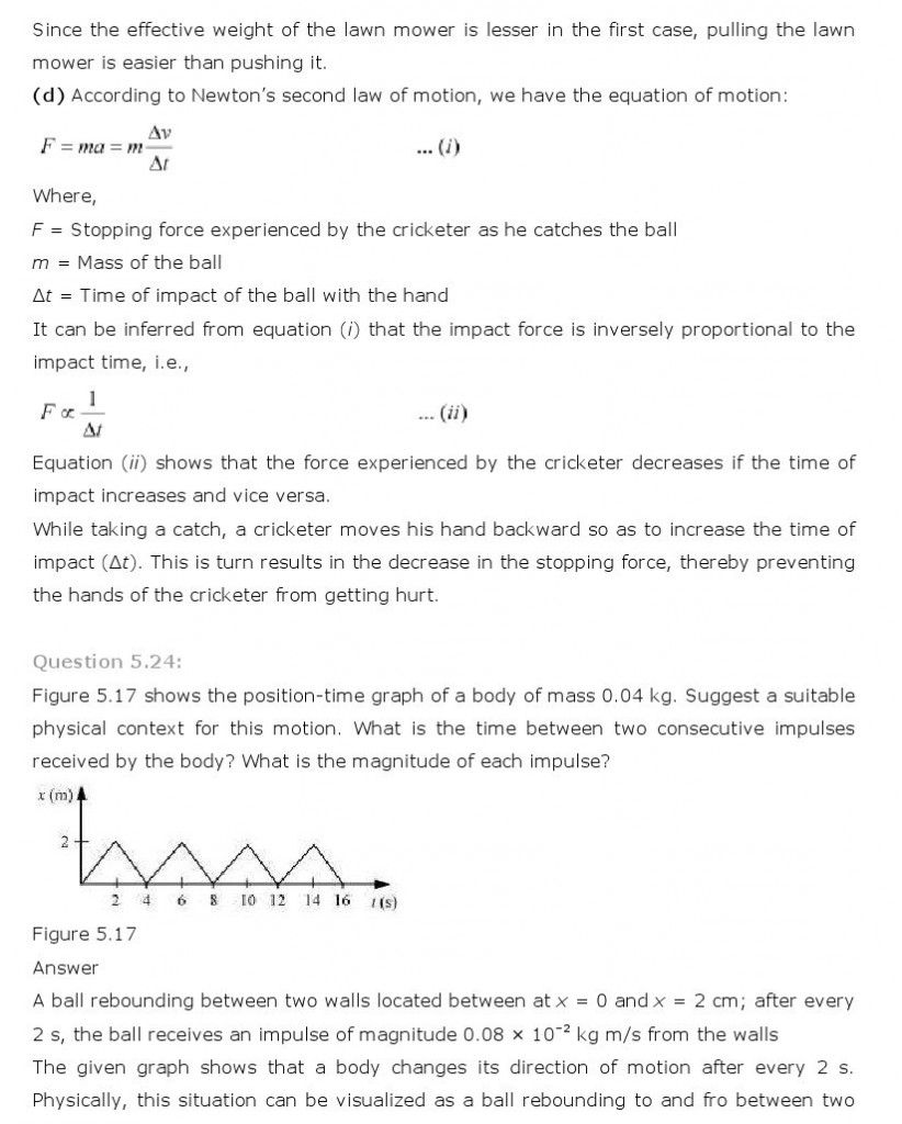 Laws Of Motion, Class 11 Physics NCERT Solutions