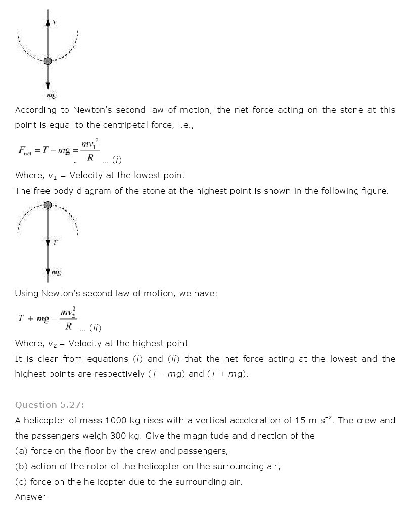 11th, Physics, Laws of motion 25