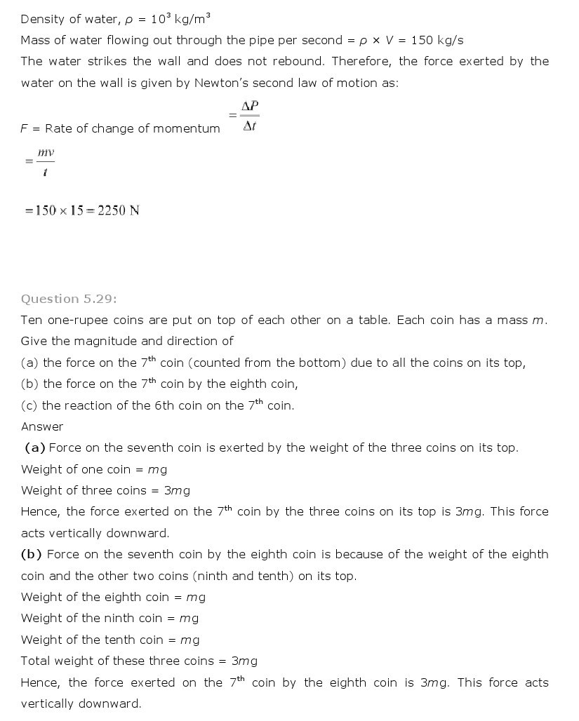 11th, Physics, Laws of motion 27