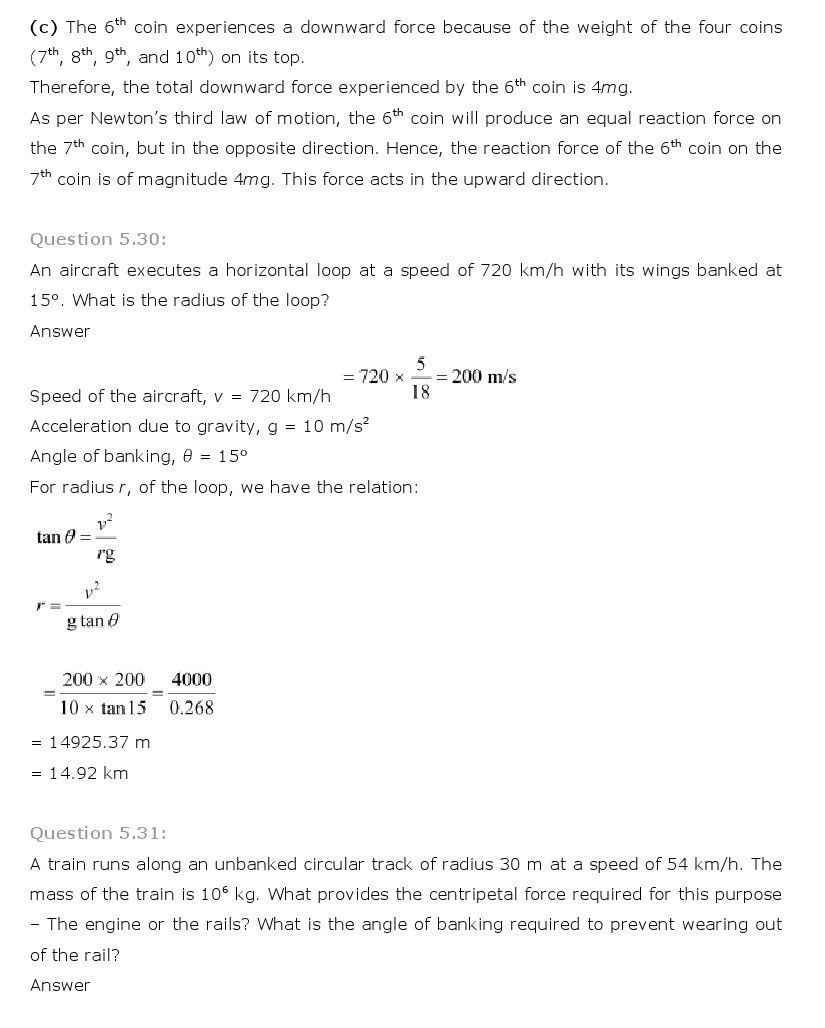 11th, Physics, Laws of motion 28