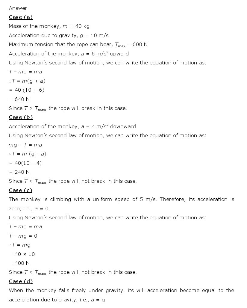 11th, Physics, Laws of motion 31