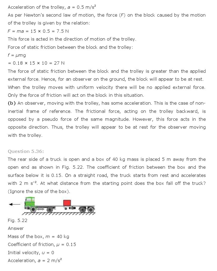 11th, Physics, Laws of motion 34