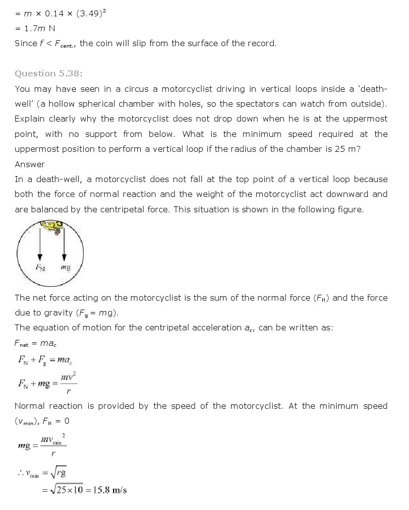 11th, Physics, Laws of motion 37